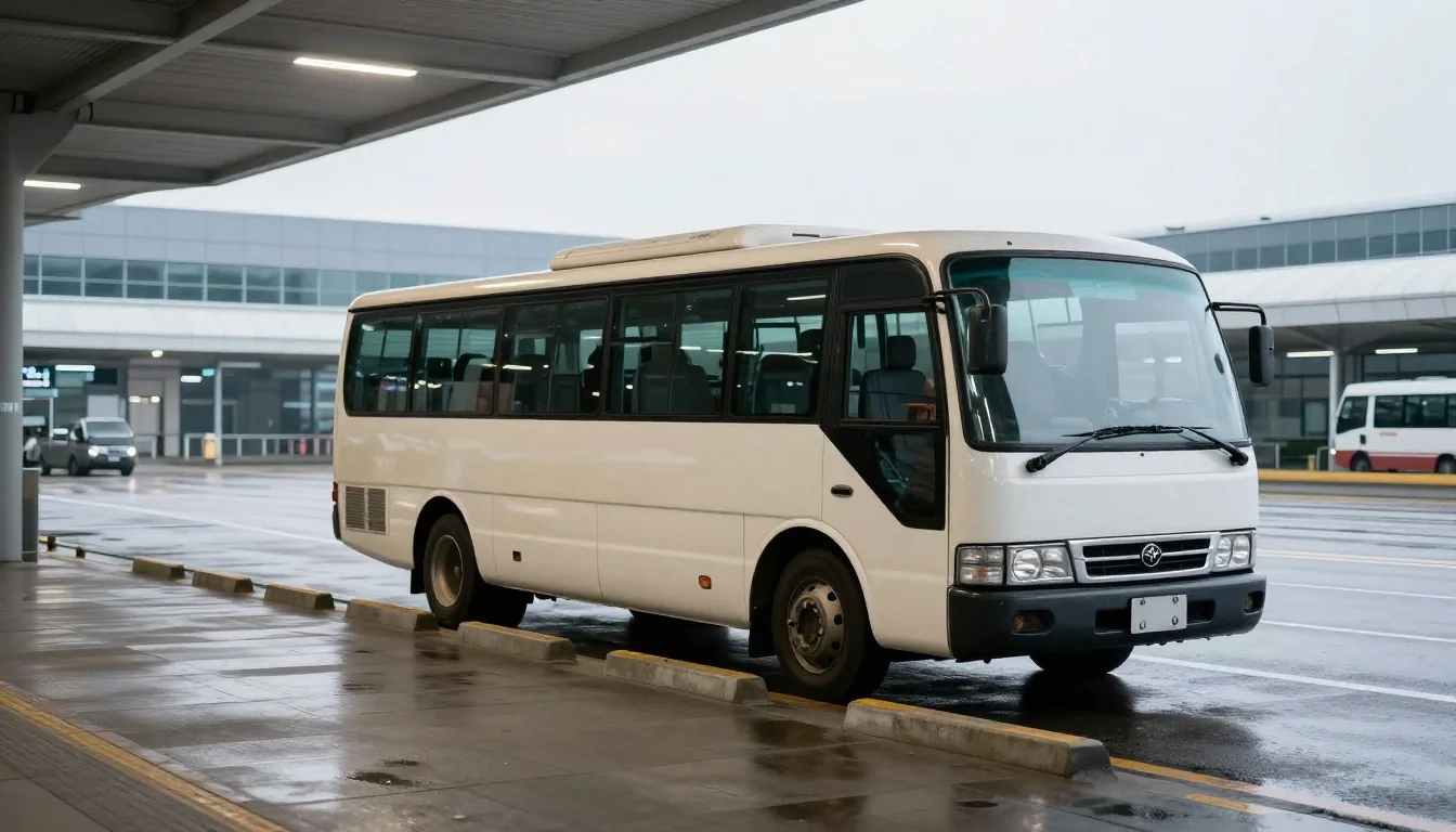 Shuttle bus at the Domestic Terminal